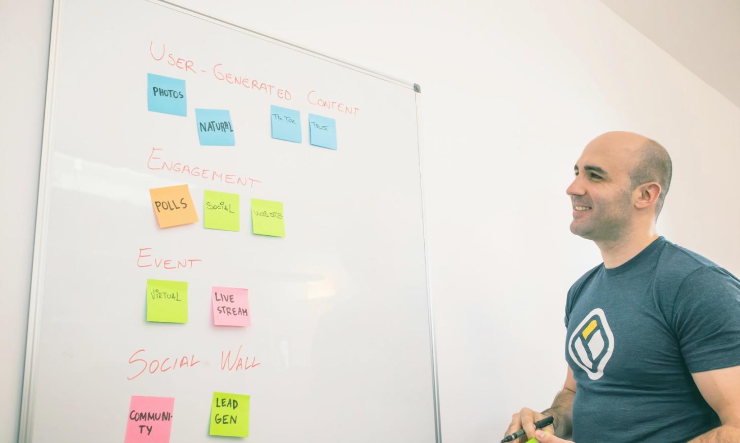 Lernende nutzen interaktive Plattform